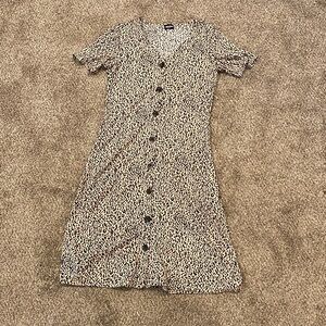 Chic Leopard Print Mini Dress